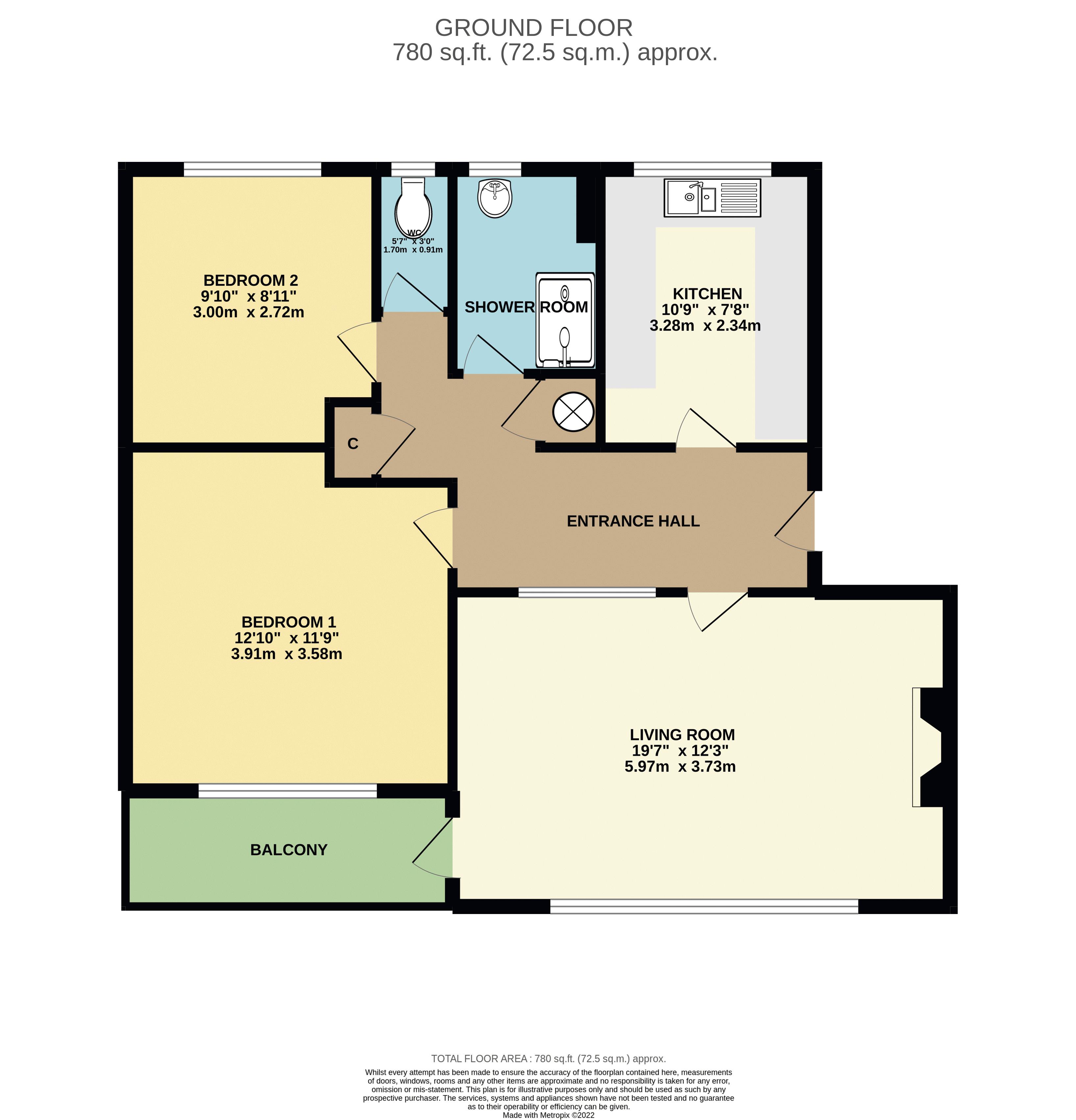 32 Torwood Court, Old Torwood Road, Torquay floorplan