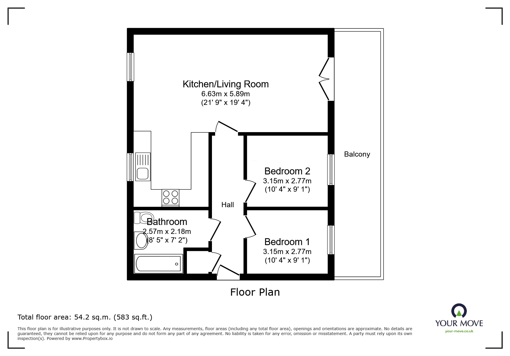 Flat 6, 13, Beagle Close, Leicestershire floorplan