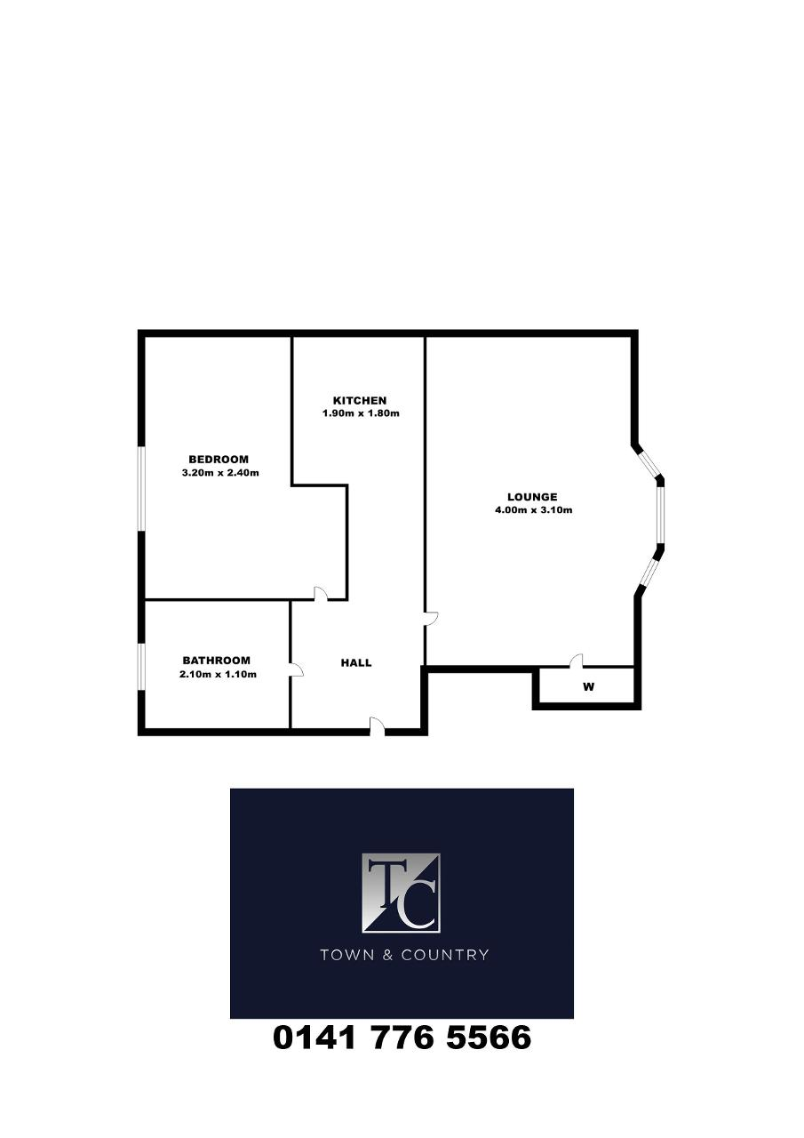 1/4 2, Dromore Street, Glasgow floorplan