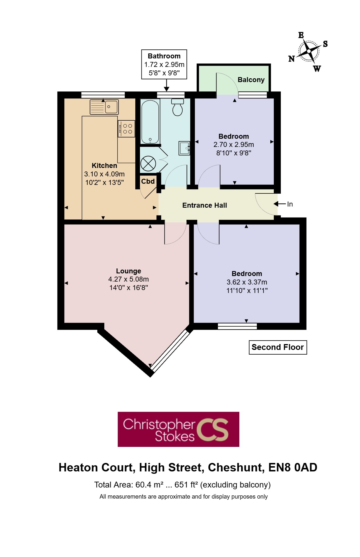 24 Heaton Court, High Street, Waltham Cross floorplan