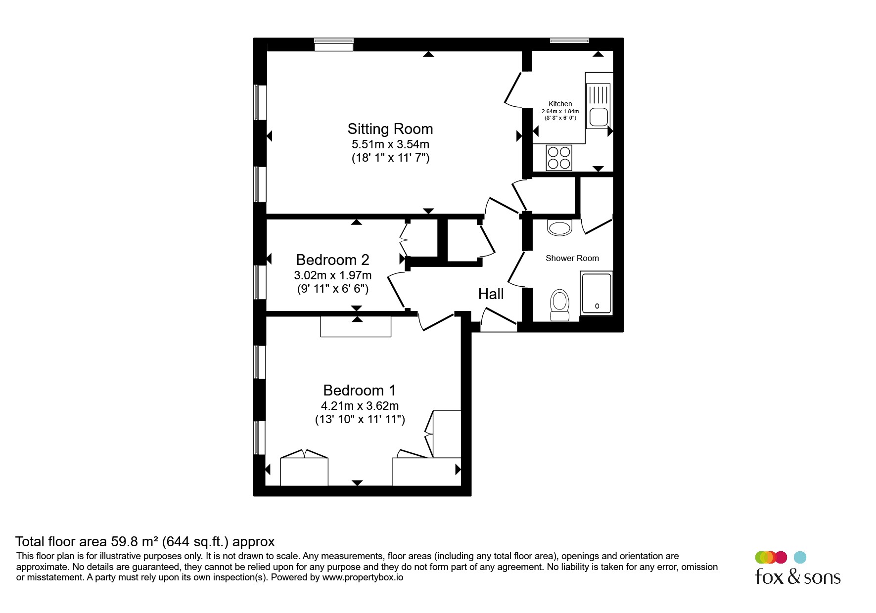 Flat 32, Delves House, Delves Close, Lewes floorplan
