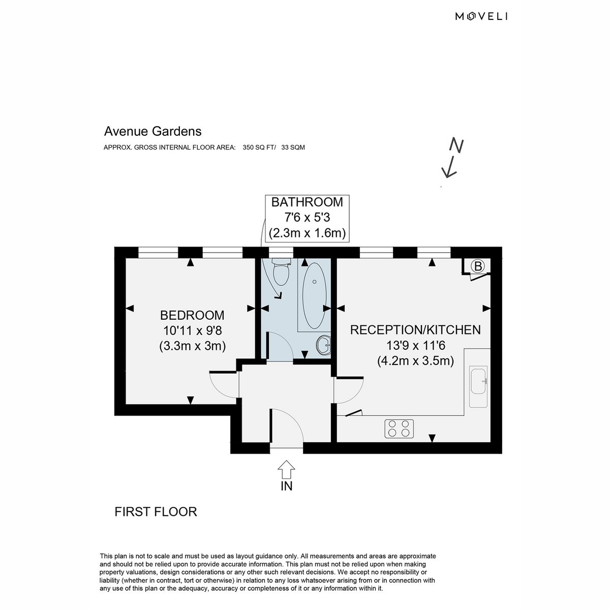 Flat Flat 3, 46, Avenue Gardens, London floorplan