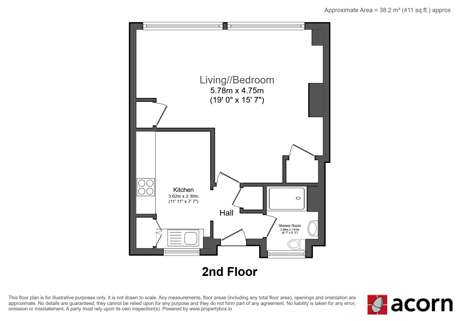 Flat 24, St. Marks House, Phelp Street, London floorplan