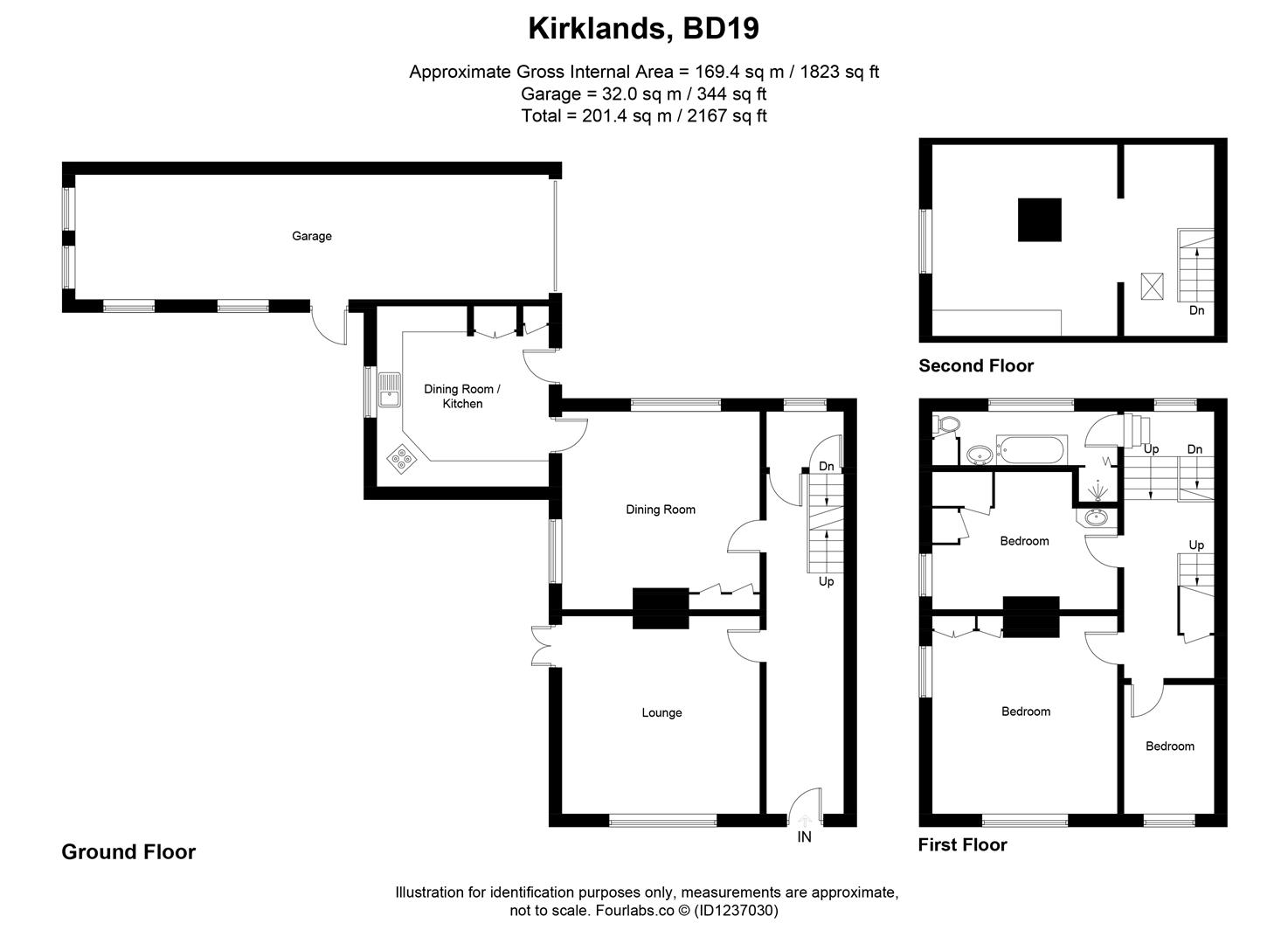 3, Kirklands, Cleckheaton floorplan