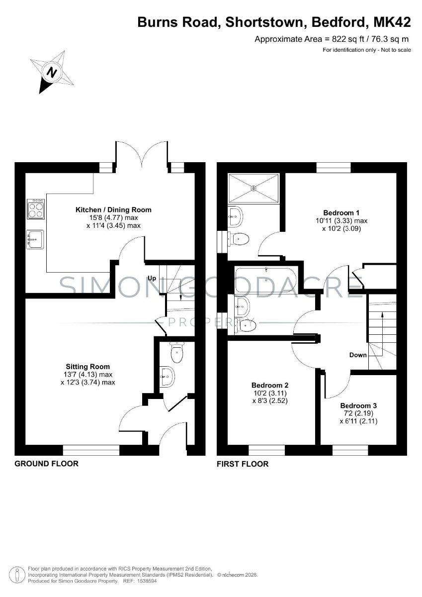 3 Burns Road, Bedford floorplan