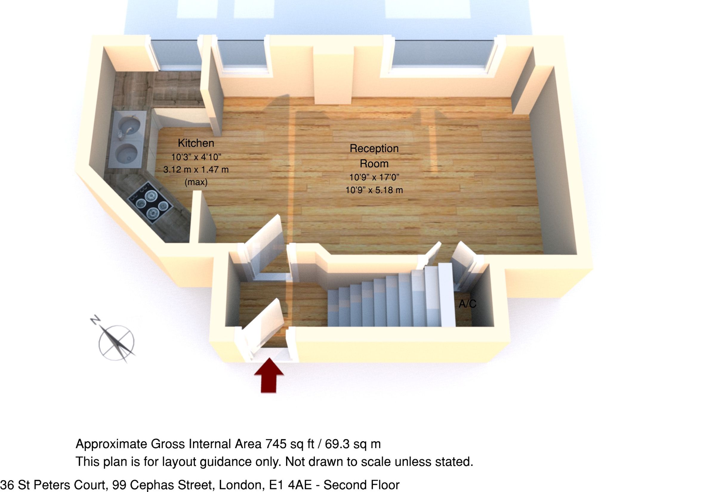 St Peters Court 99 Cephas Street, London floorplan
