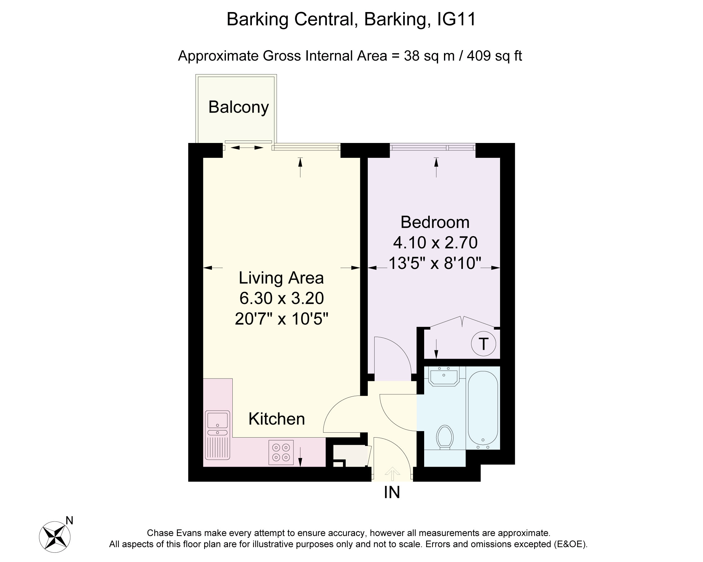 1 Bedrooms Flat to rent in Cutmore Ropeworks, Arboretum Place, Barking IG11