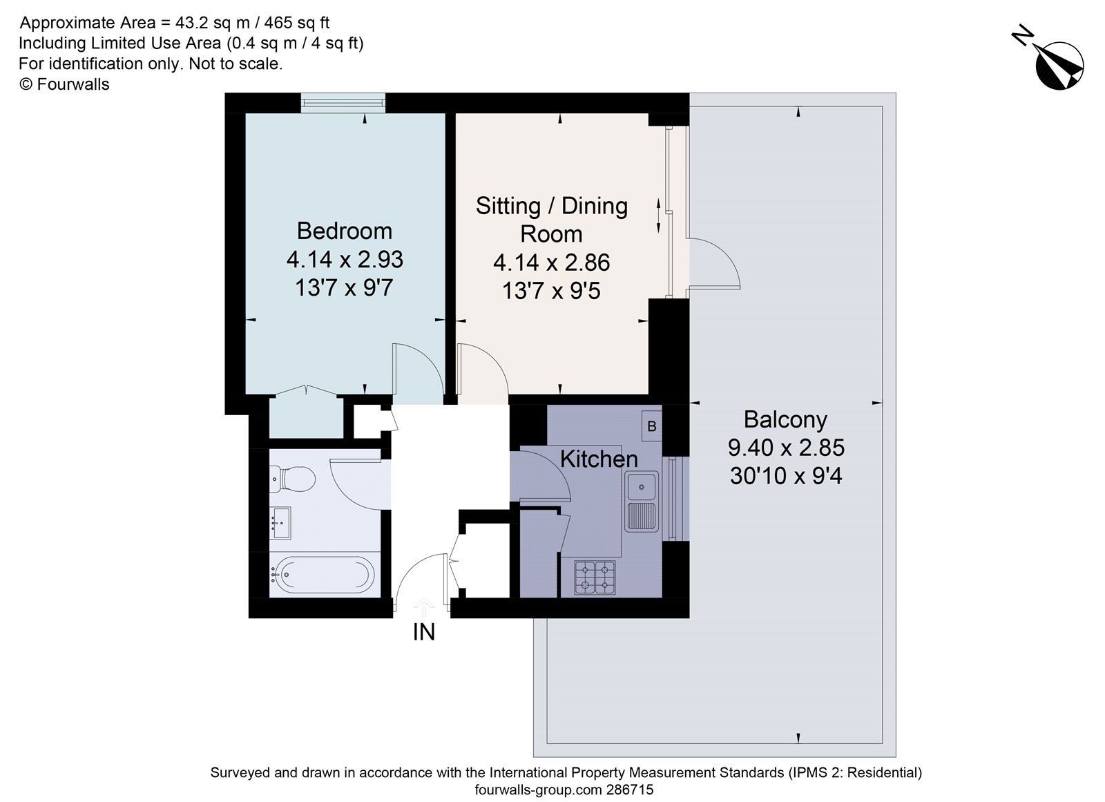 Flat 14,, Martin Court, Oxford floorplan