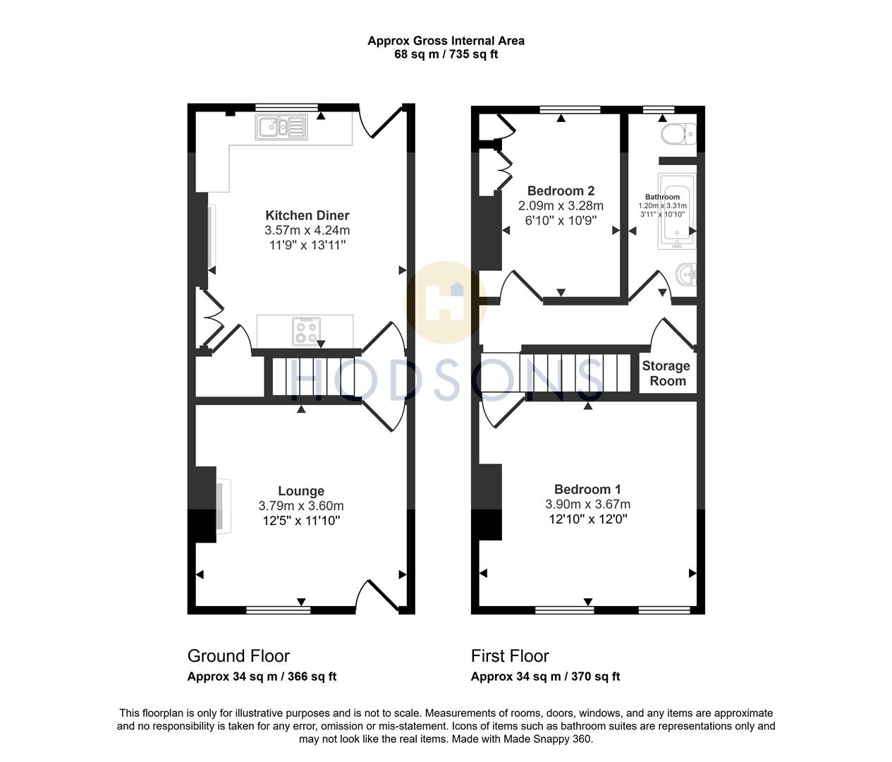 4, Grosvenor Street, Wakefield floorplan