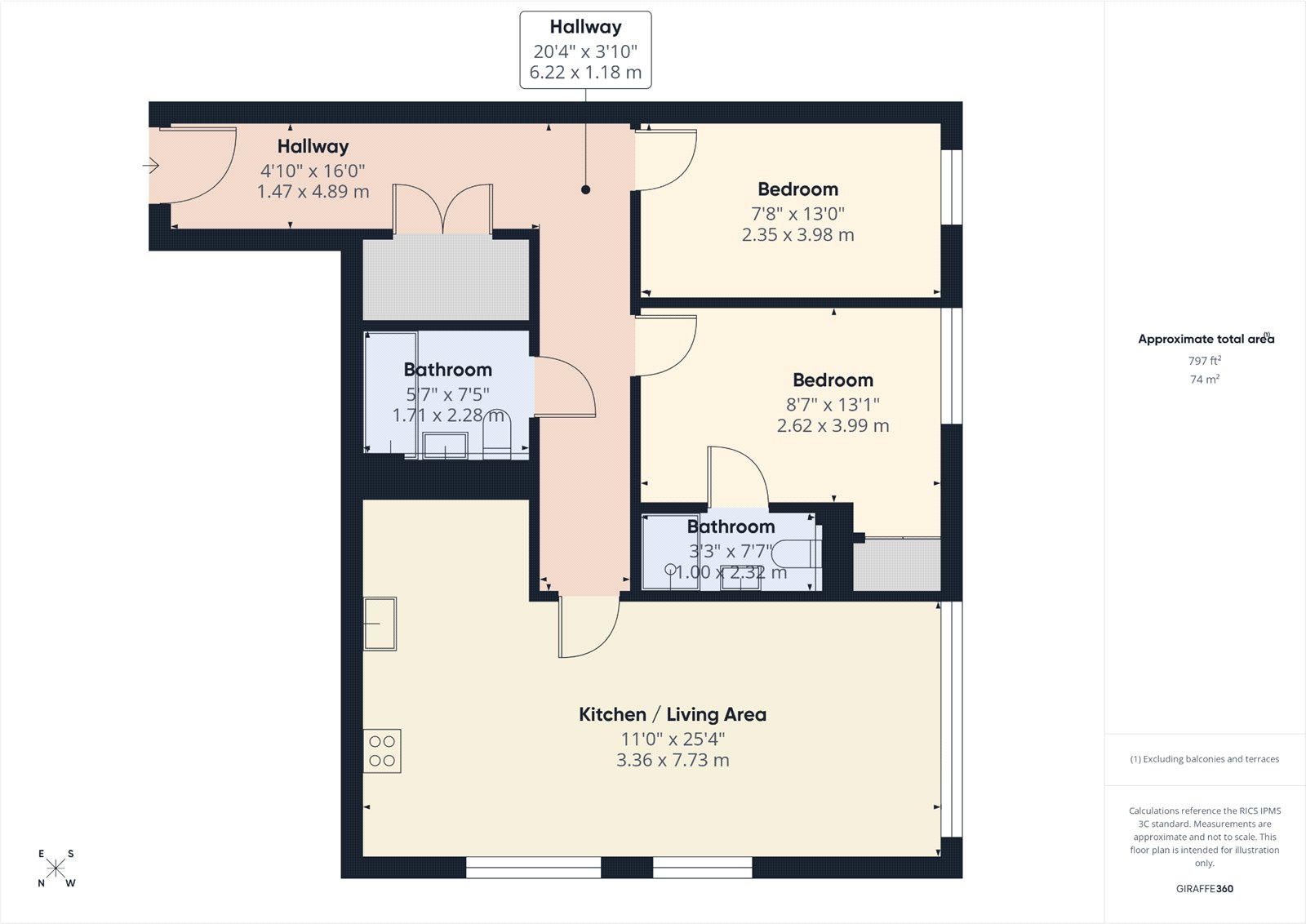 Flat 14, Castle View House,, Ordnance Yard, Lower Upnor floorplan
