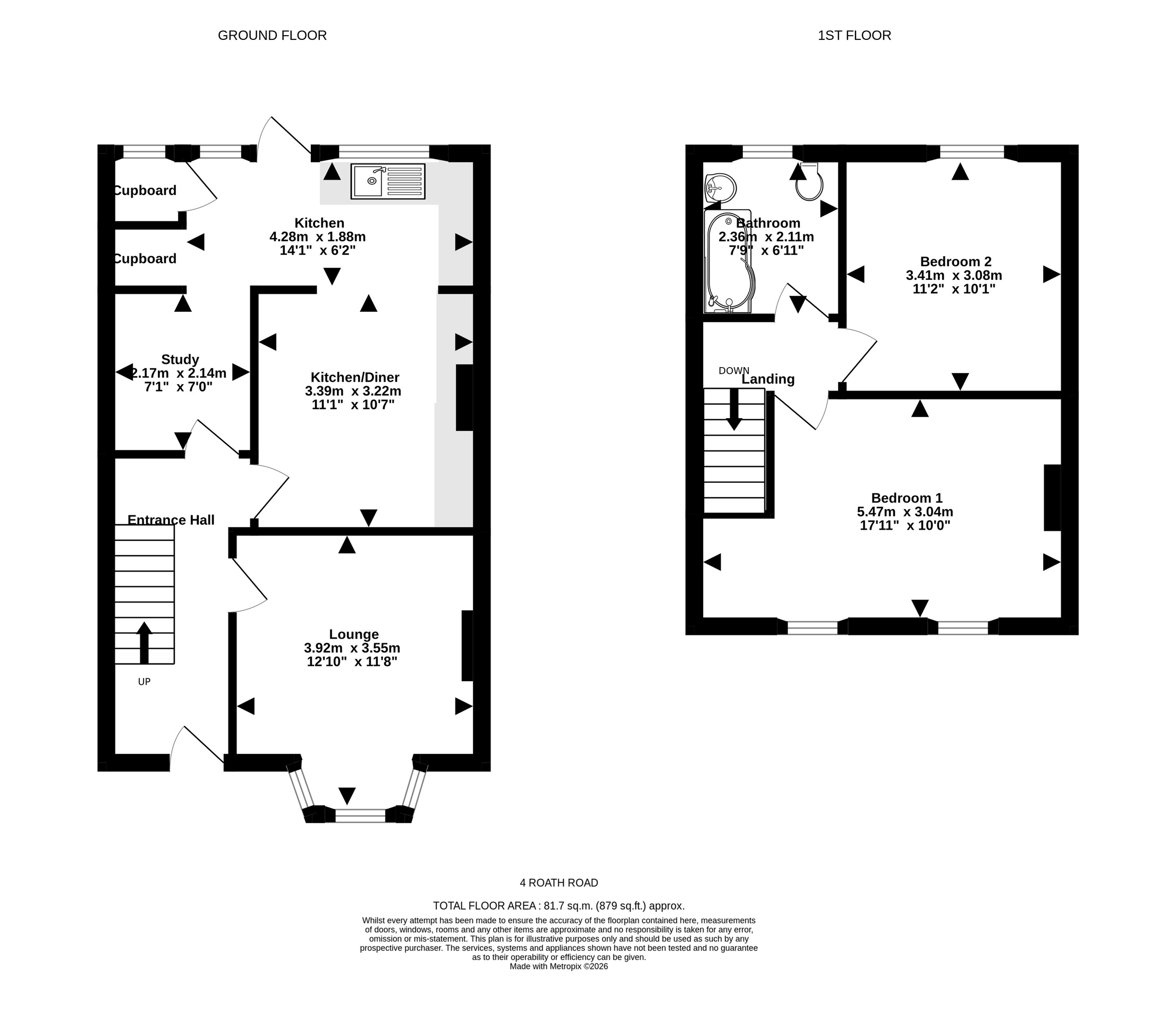 4 Roath Road, Portishead floorplan