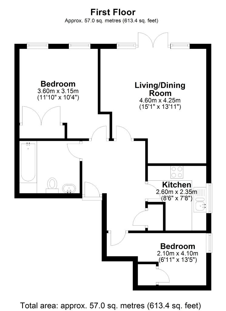 Flat 4, Oaklawn, Carlton Road, Woking floorplan