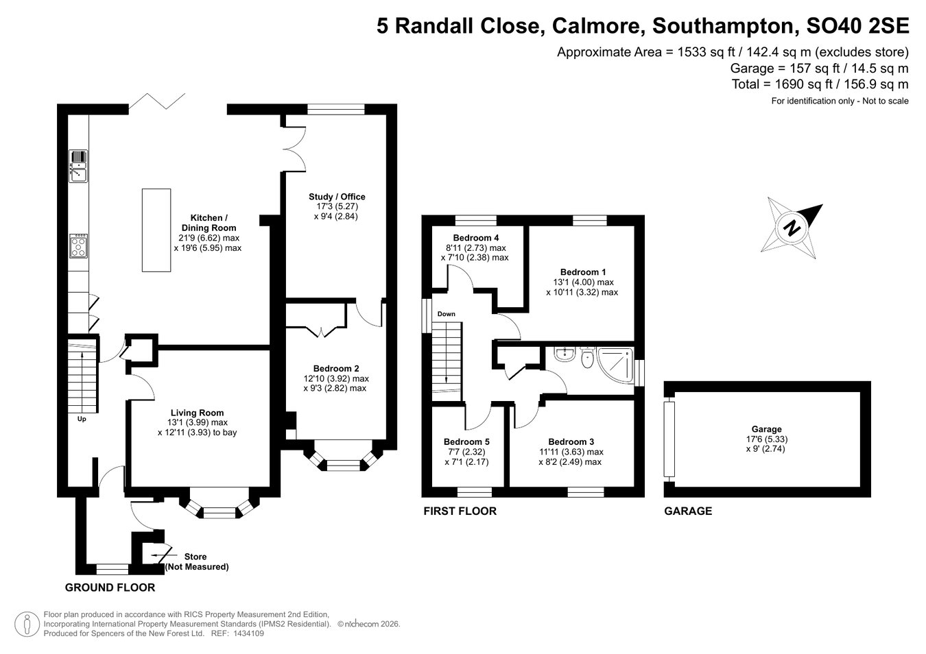 5, Randall Close, Southampton floorplan