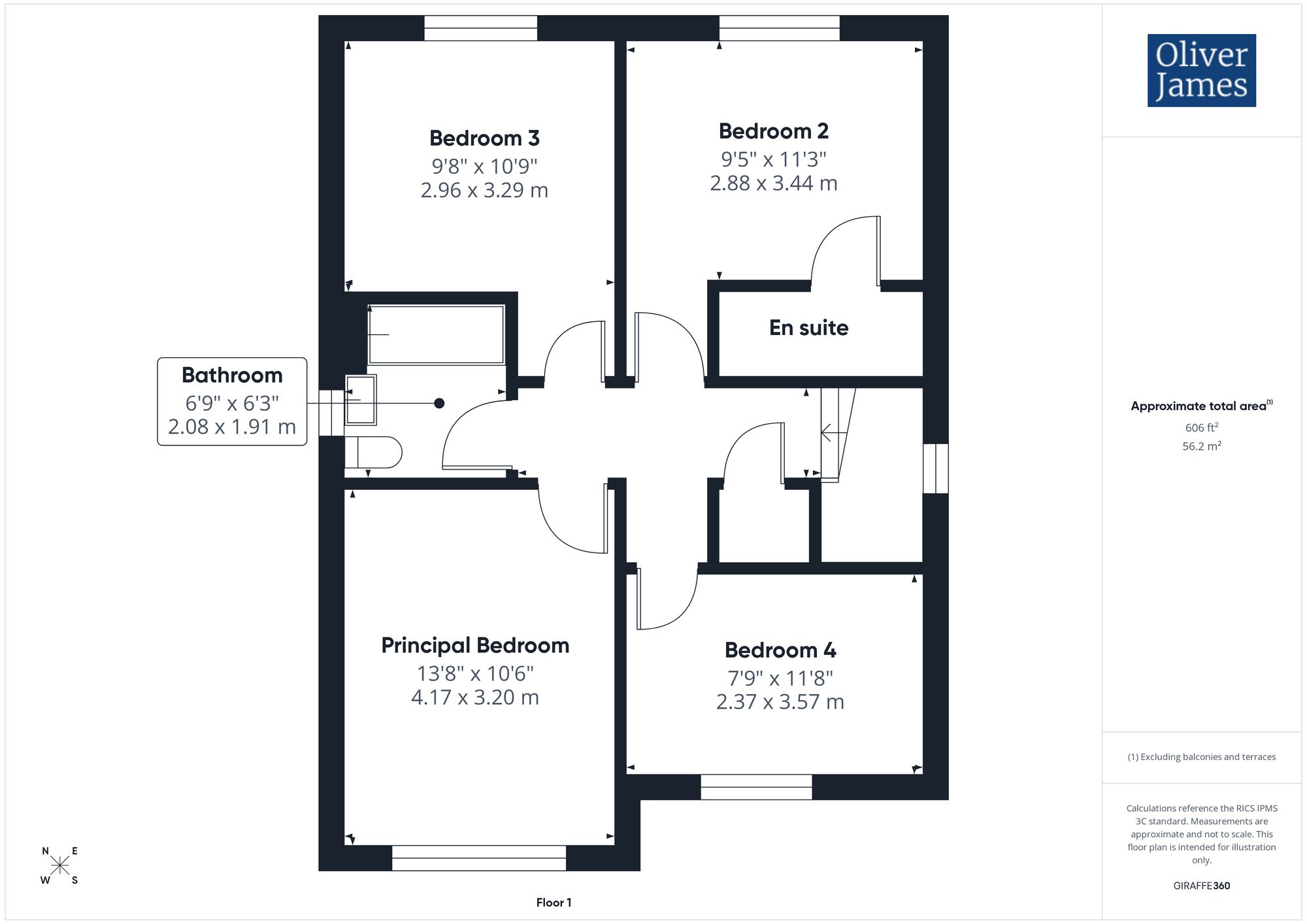 3 Woodward Way, Huntingdon floorplan