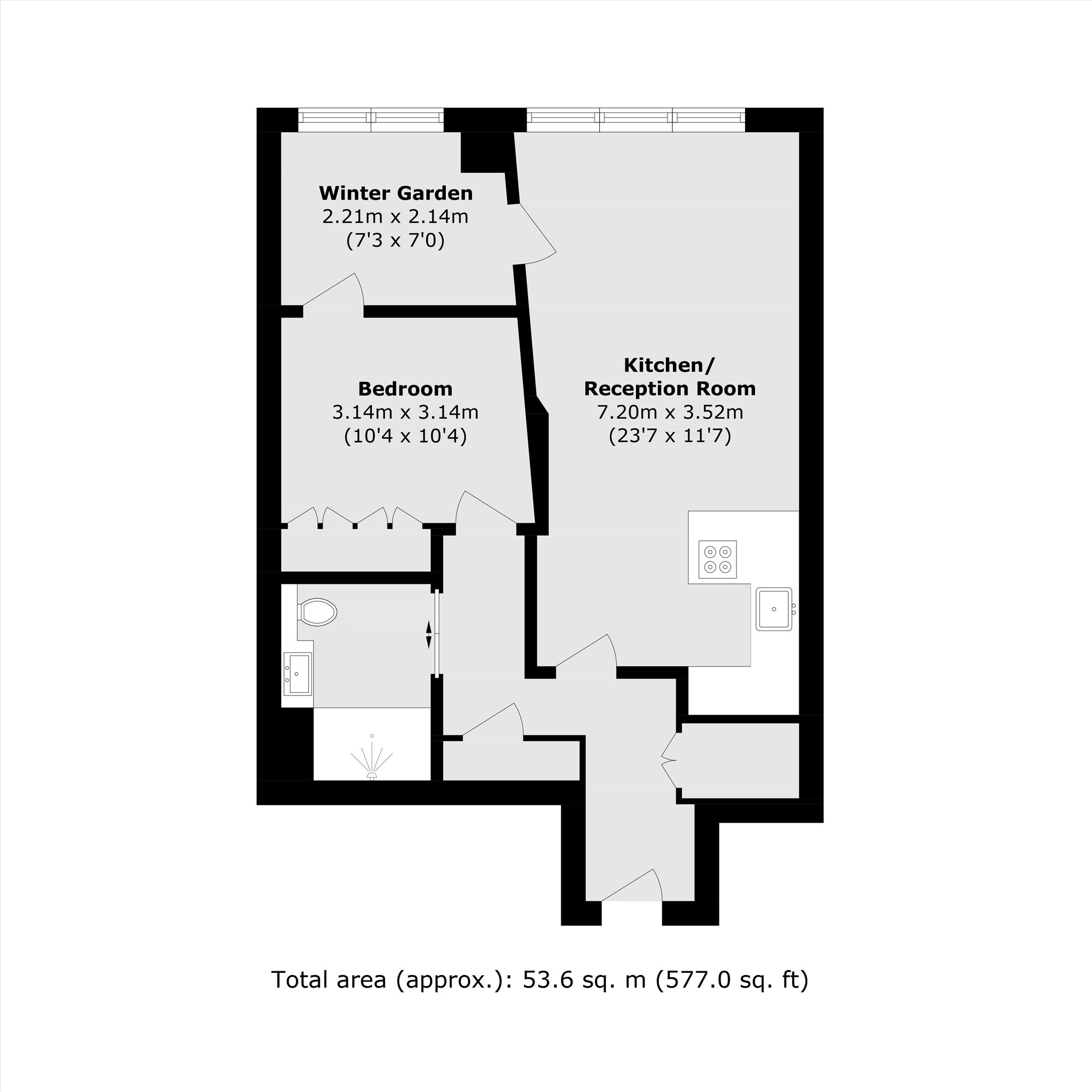 Apartment 2107, 1, Nine Elms Lane, London floorplan