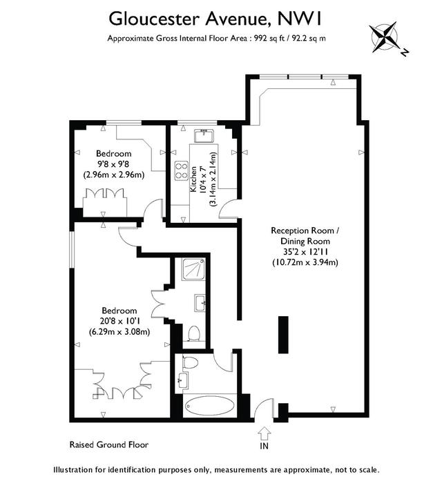 2 Bedrooms Flat to rent in Gloucester Avenue, London NW1