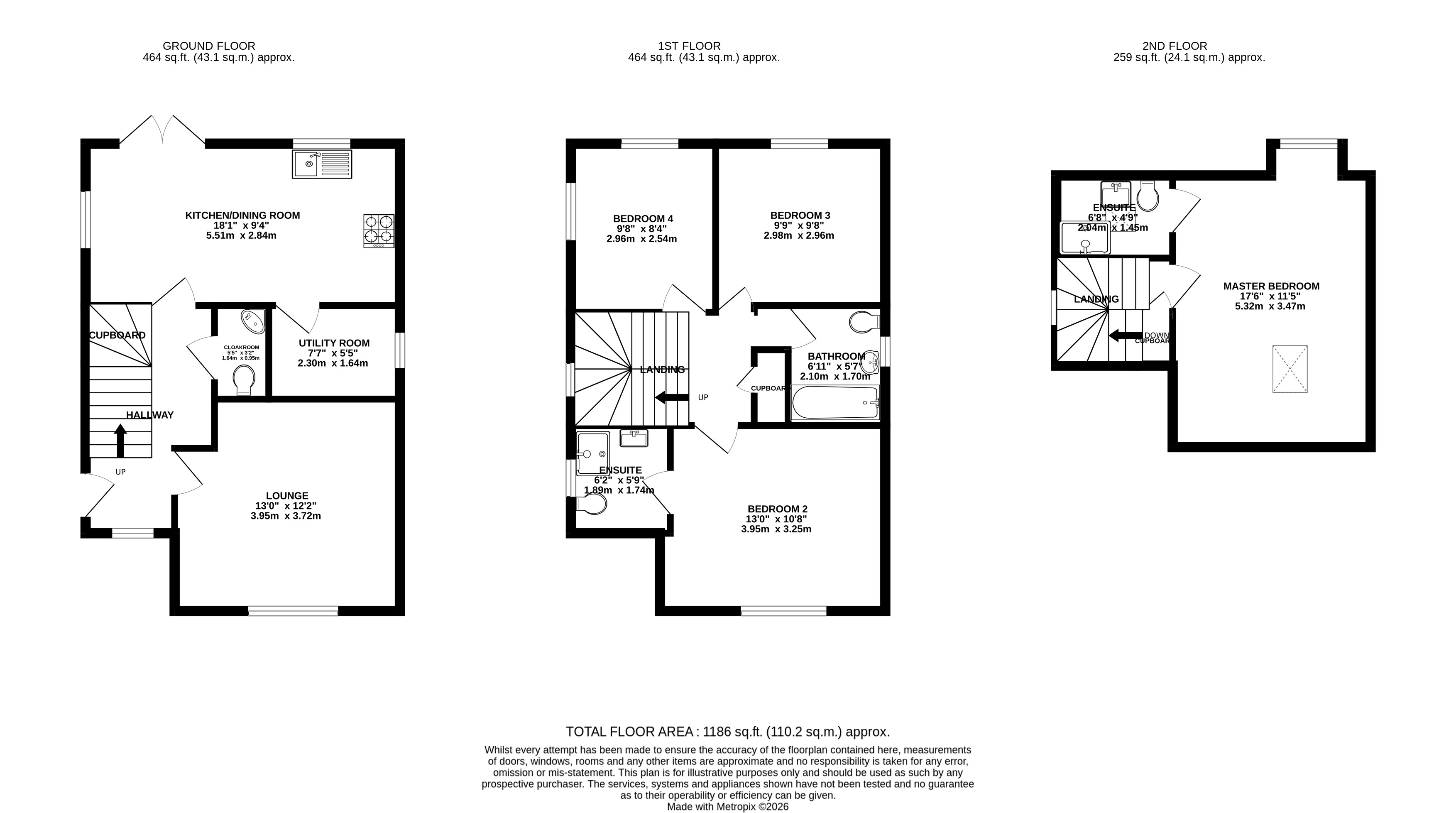 3, Portrush Gardens, Ashington floorplan