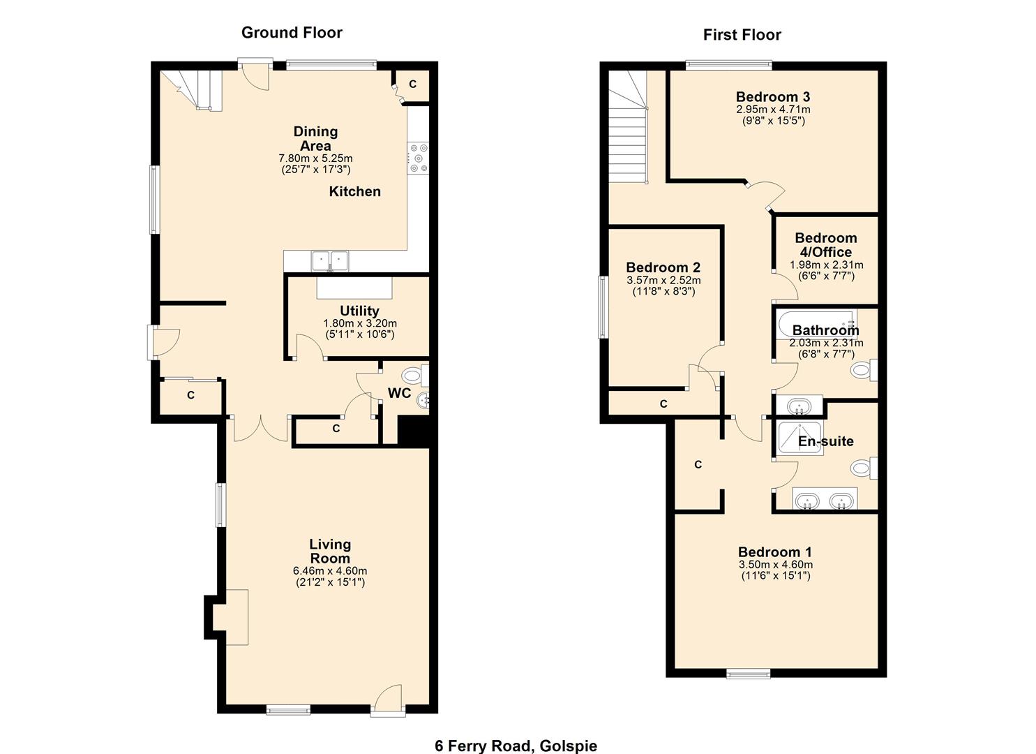 6 Ferry Road, Golspie, Sutherland KW10, 4 bedroom semidetached house