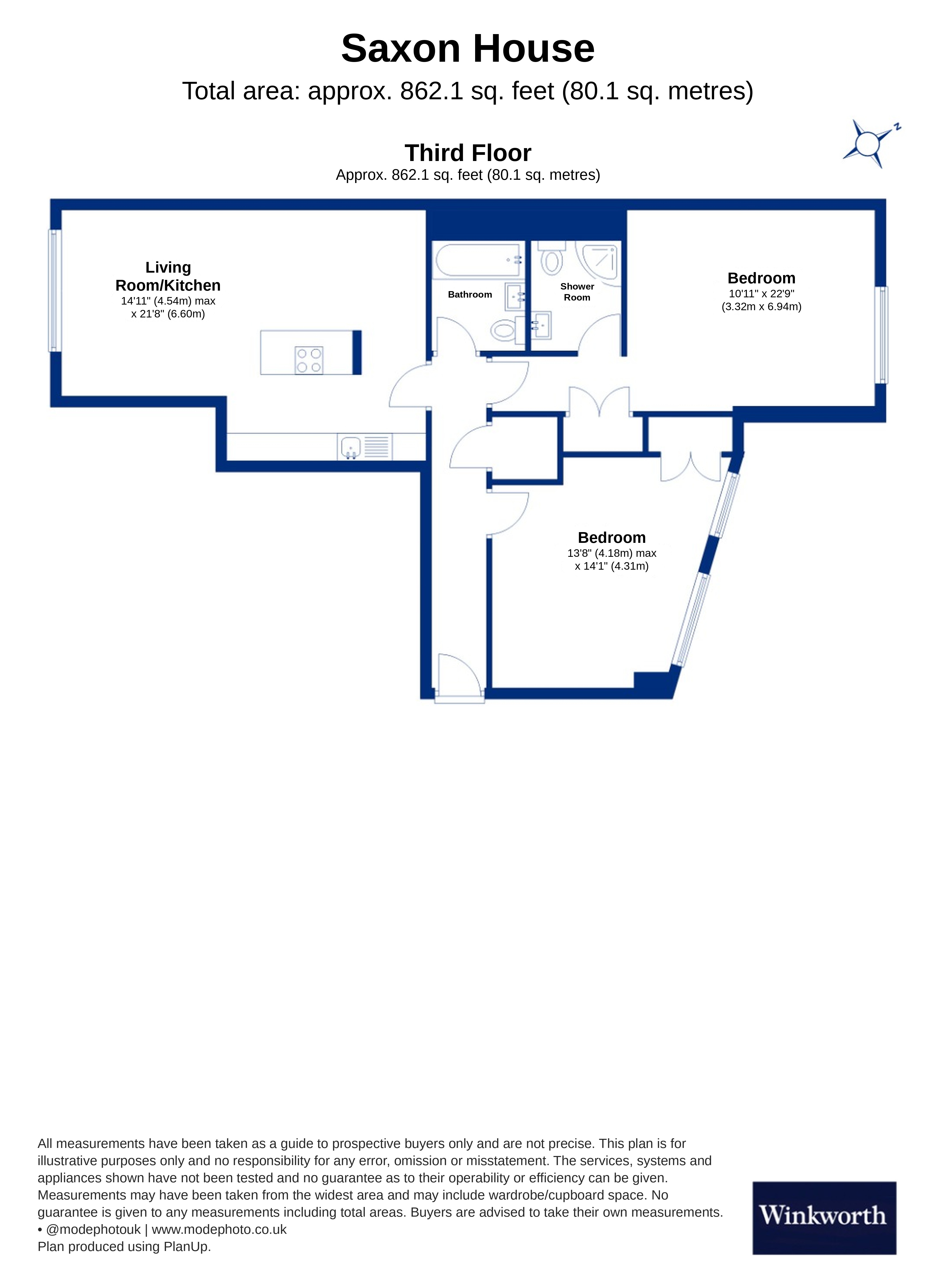 Flat 9, Saxon House, 1, Thrawl Street, London floorplan