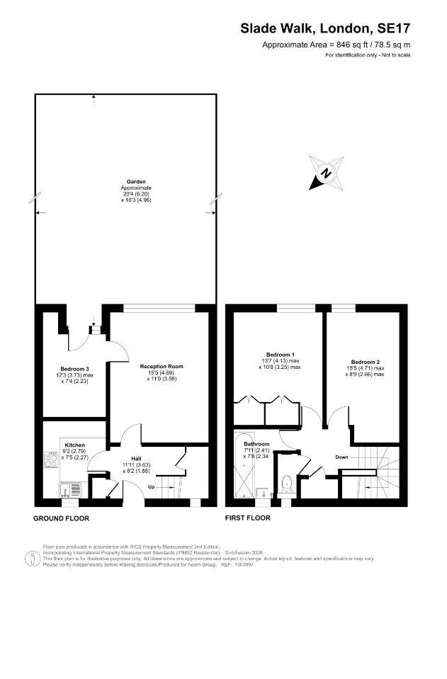 43, Slade Walk, London floorplan