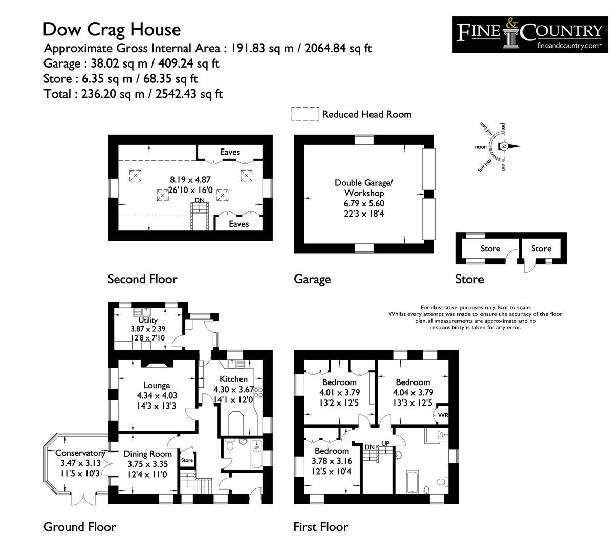 Dow Crag House, Broughton Beck, Ulverston, Cumbria LA12, 3 bedroom detached house for sale