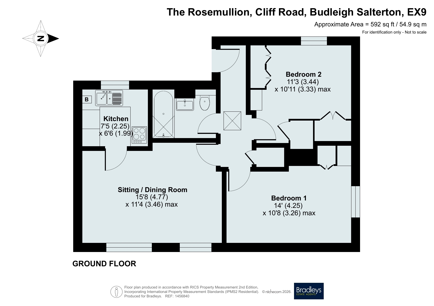 12A,, The Rosemullion, Budleigh Salterton floorplan