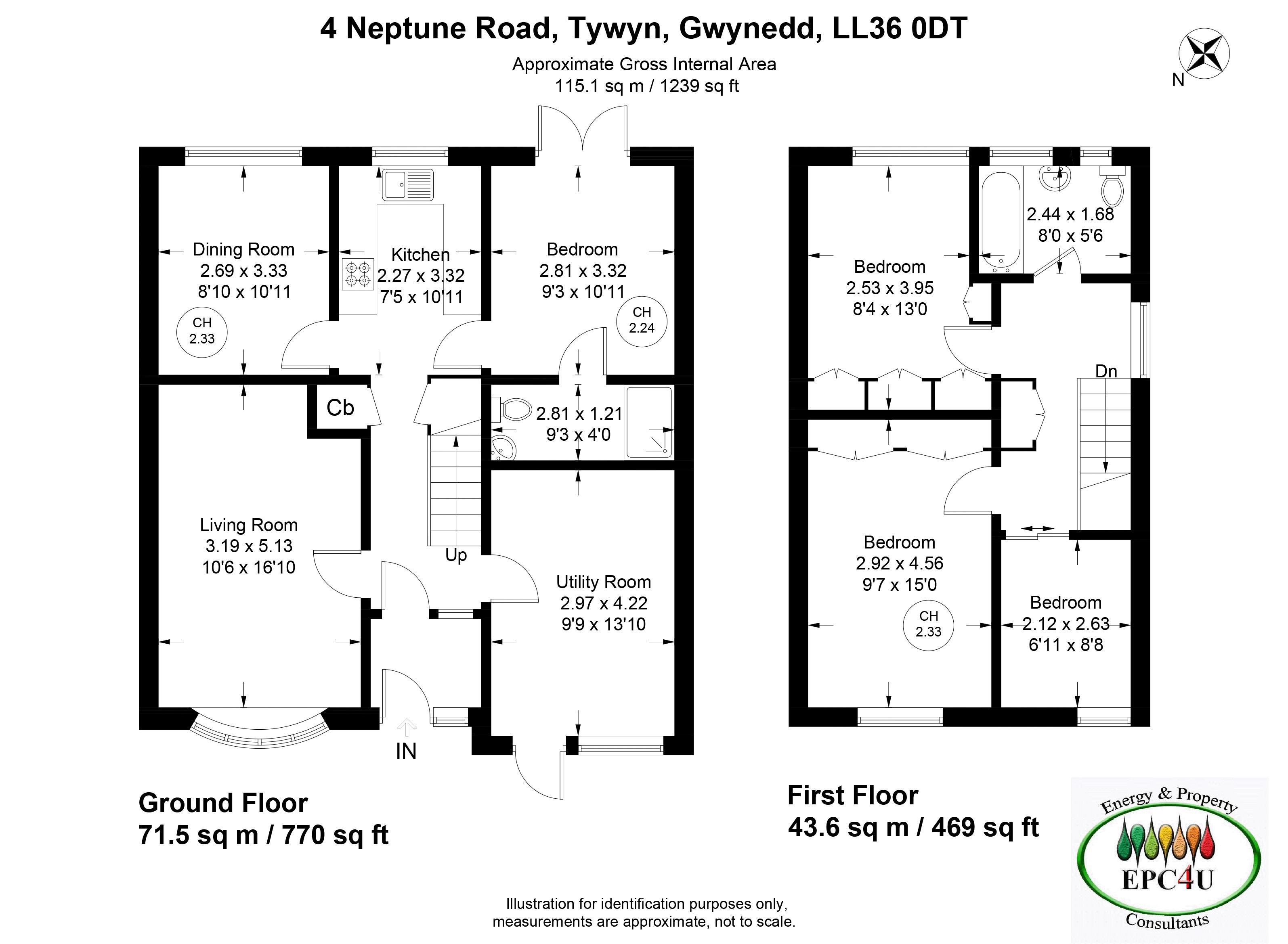 4, Neptune Road, Tywyn floorplan