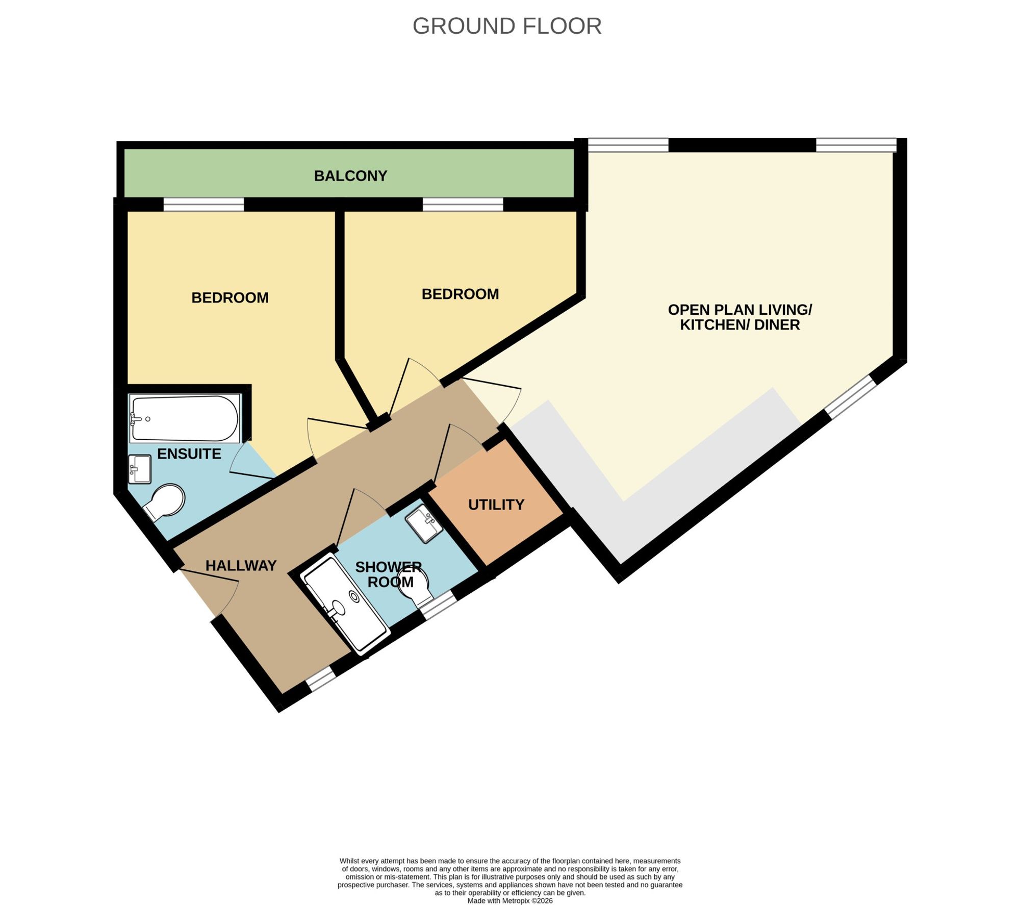 Apt 8, Tidelines, Newquay floorplan
