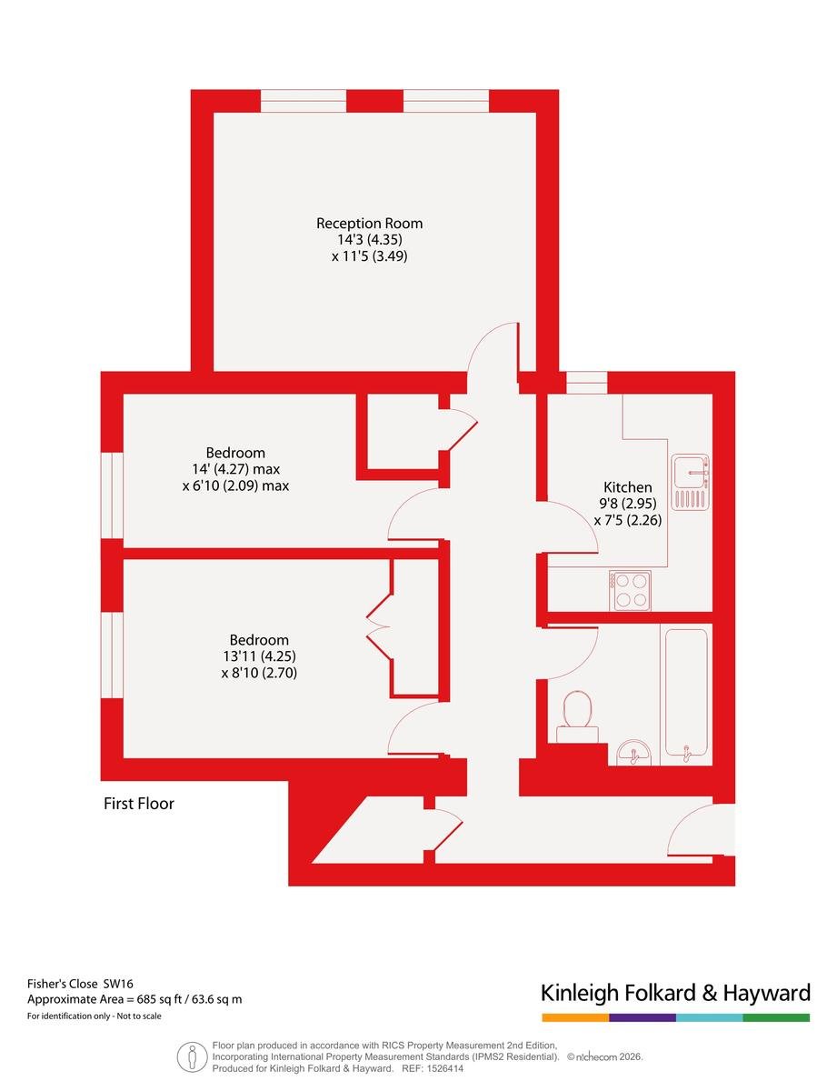 Flat 5, Saxoncroft House, 2, Fisher's Close, London floorplan