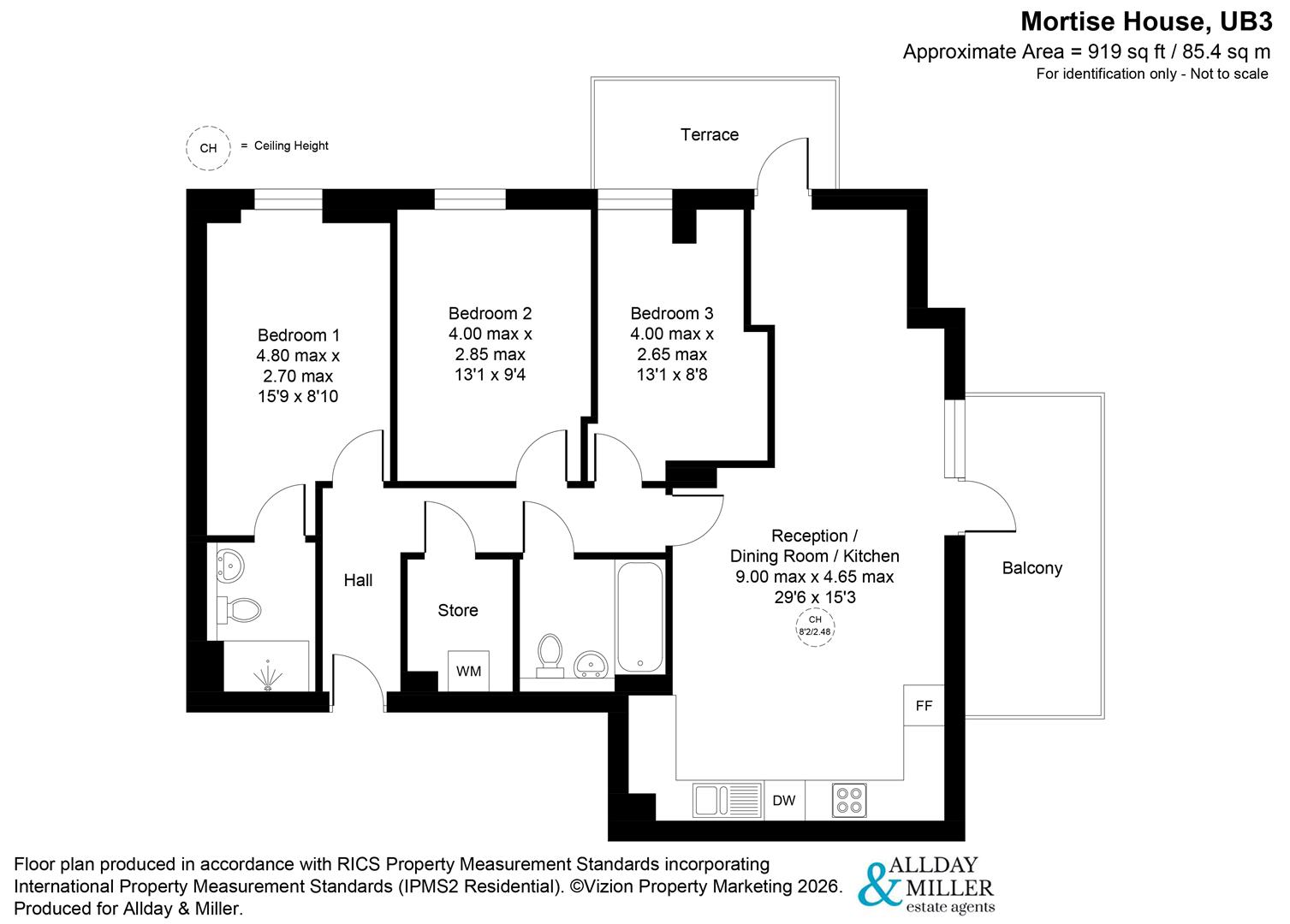 Flat 42 Mortise House, 11, Chailey Place, Hayes floorplan