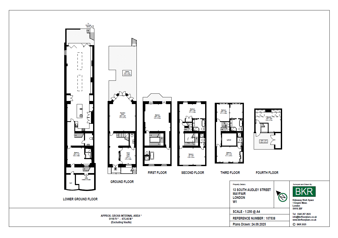 13 and 14,, South Audley Street, London floorplan