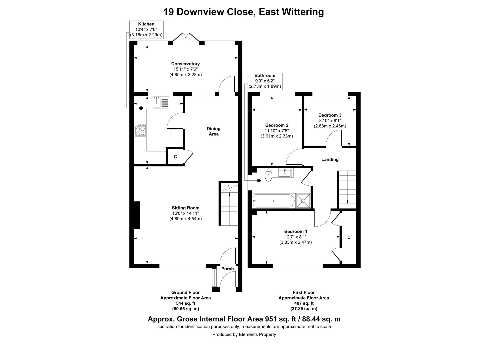 19, Downview Close, Chichester floorplan