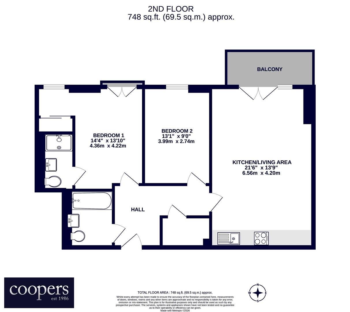 Flat 19 Windsor Court, 1 Pennyroyal Drive, West Drayton floorplan