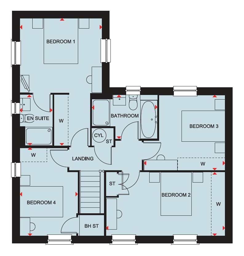 H86437, Hawthorn Rise, Peterchurch, Hereford floorplan
