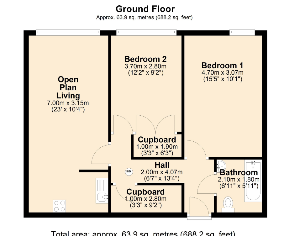 Upper Dean Street, West Midlands floorplan