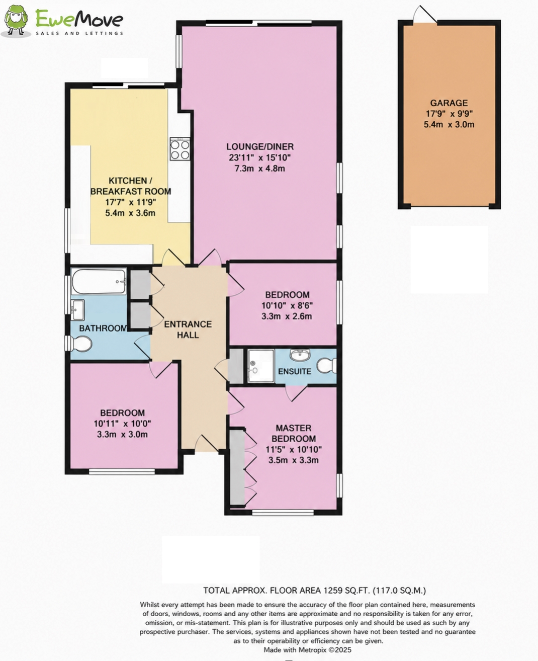 234, HAWES LANE, WEST WICKHAM floorplan