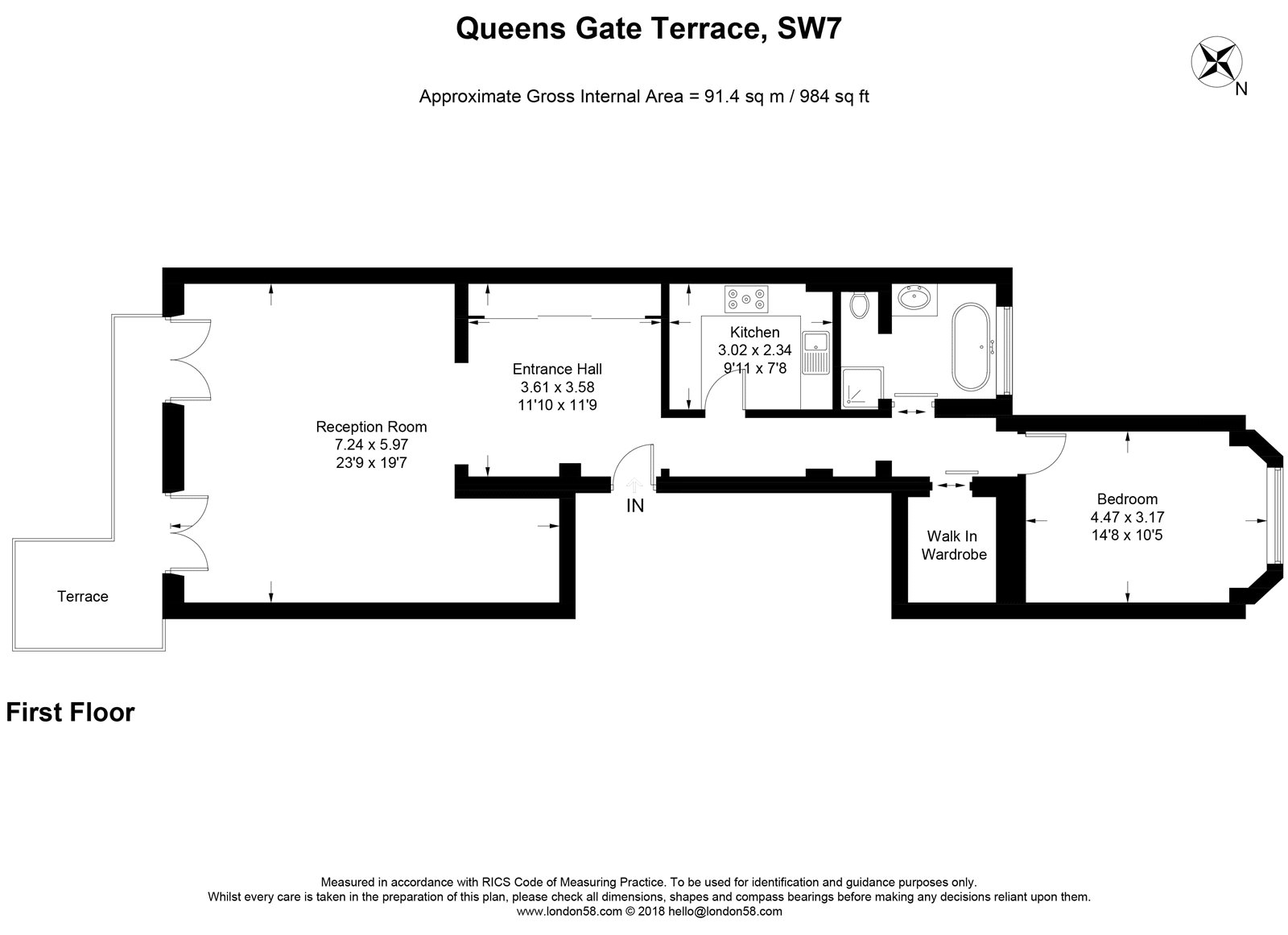 1 Bedrooms Flat for sale in Queens Gate Terrace, London SW7