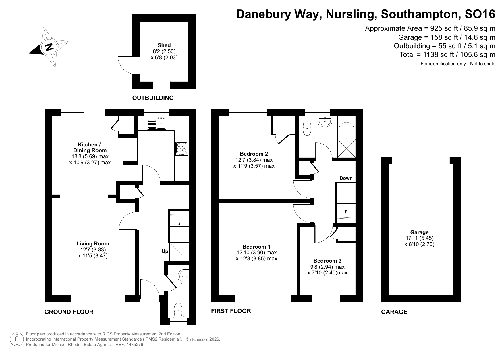 39, Danebury Way, Southampton floorplan