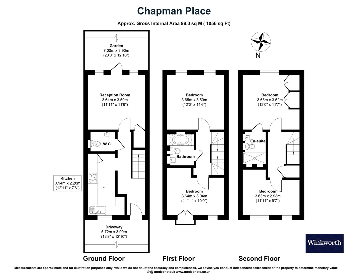 12, Chapman Place, London floorplan