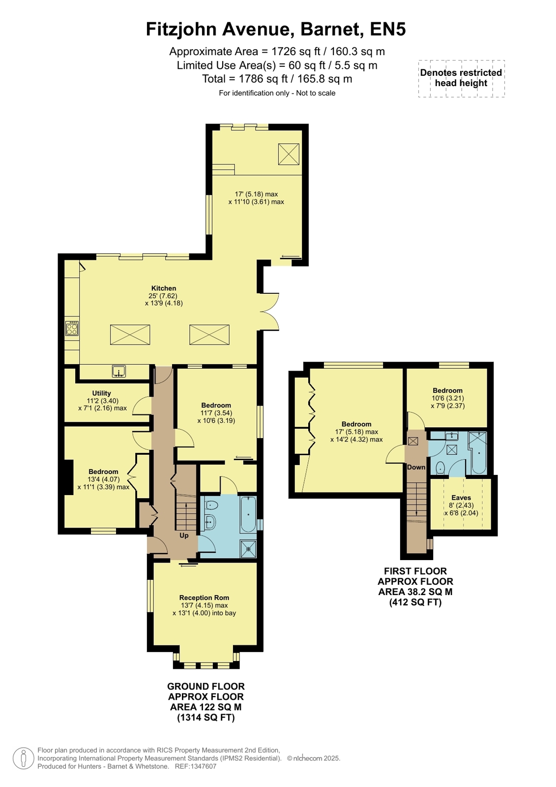 128, Fitzjohn Avenue, Barnet floorplan