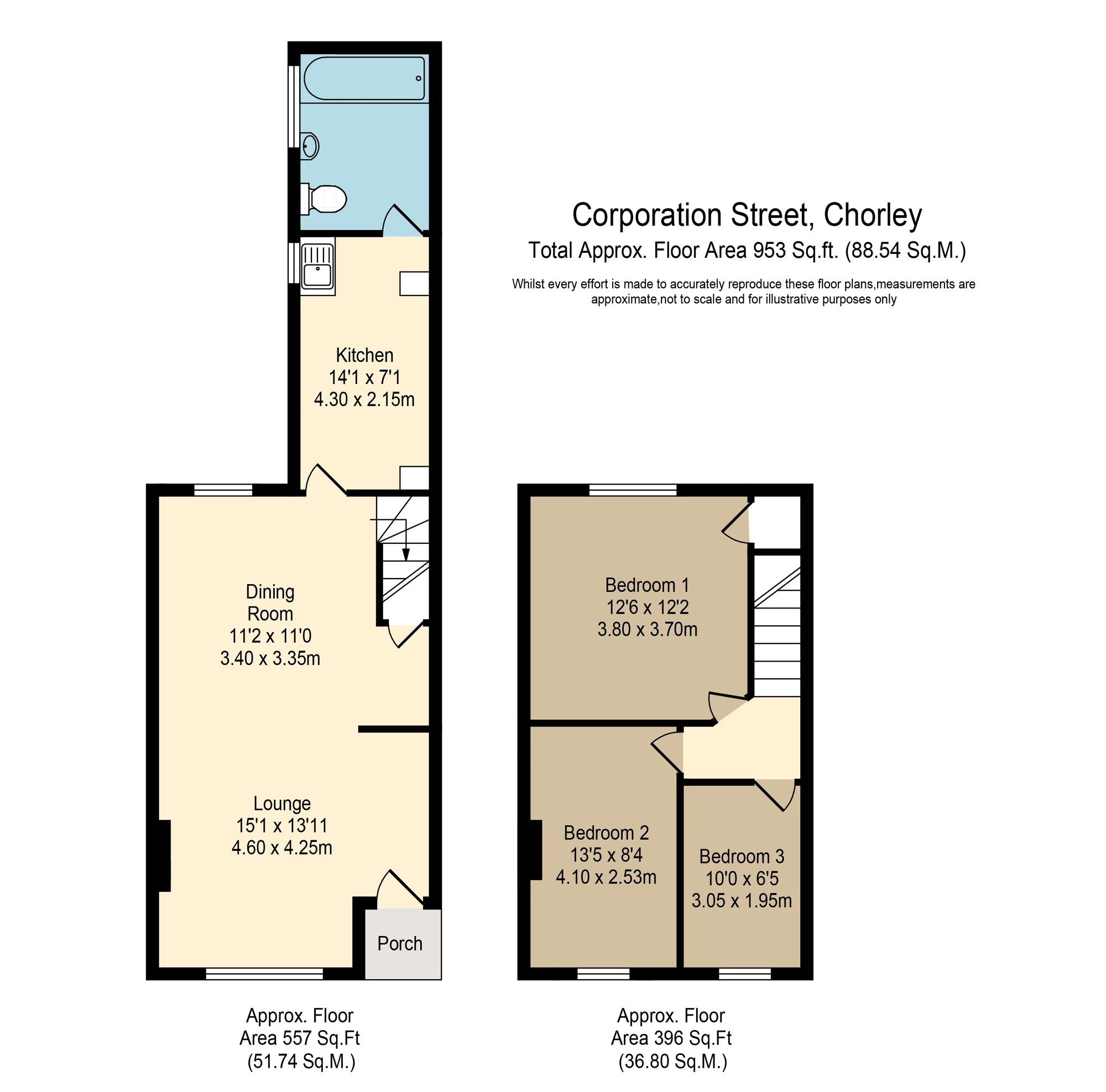 117 Corporation Street, Chorley floorplan