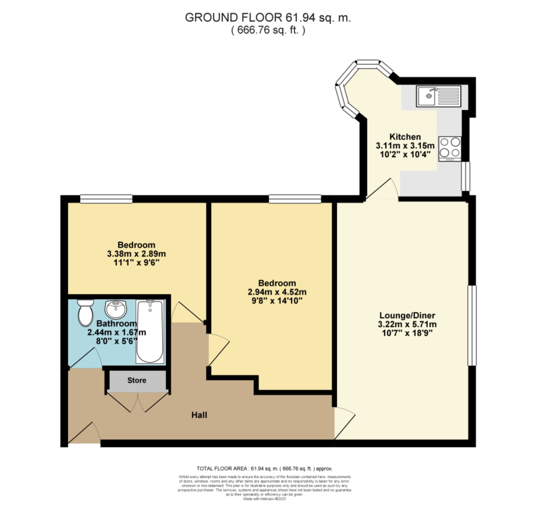 Dalby Square, Cliftonville, Margate, Kent, CT9 floorplan