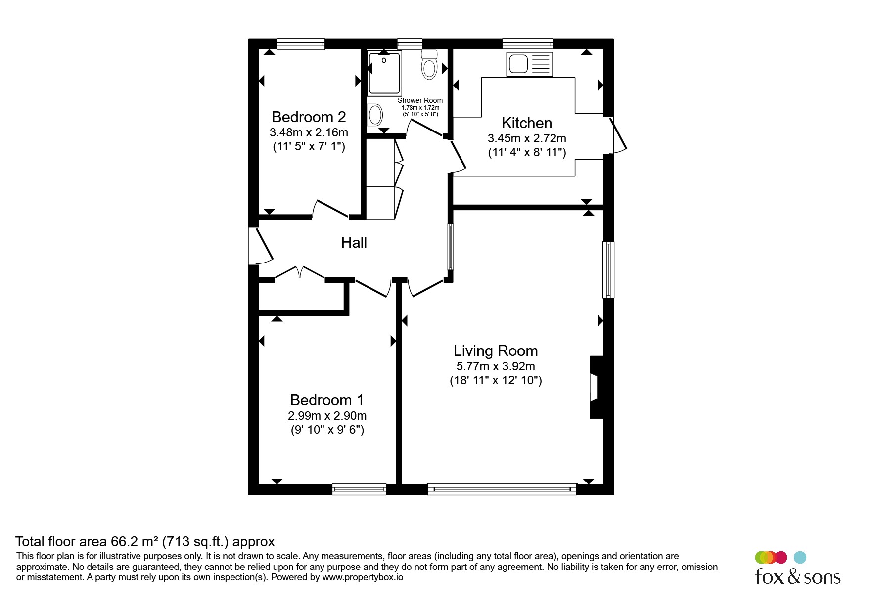 Flat 1, Marlborough House, 268, Goring Road, Worthing floorplan
