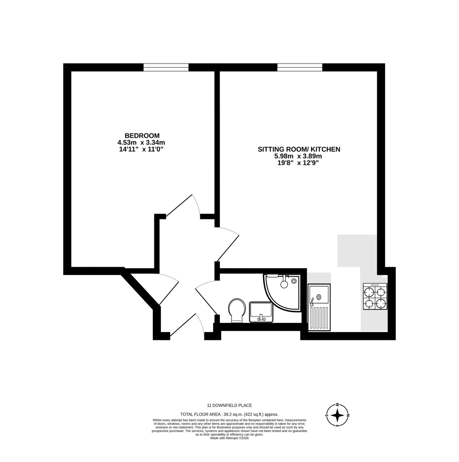 11/5 (1F1) Downfield Place, Edinburgh floorplan