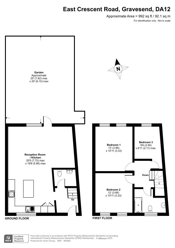 West Crescent Road, Gravesend DA12, 3 bedroom end terrace house for