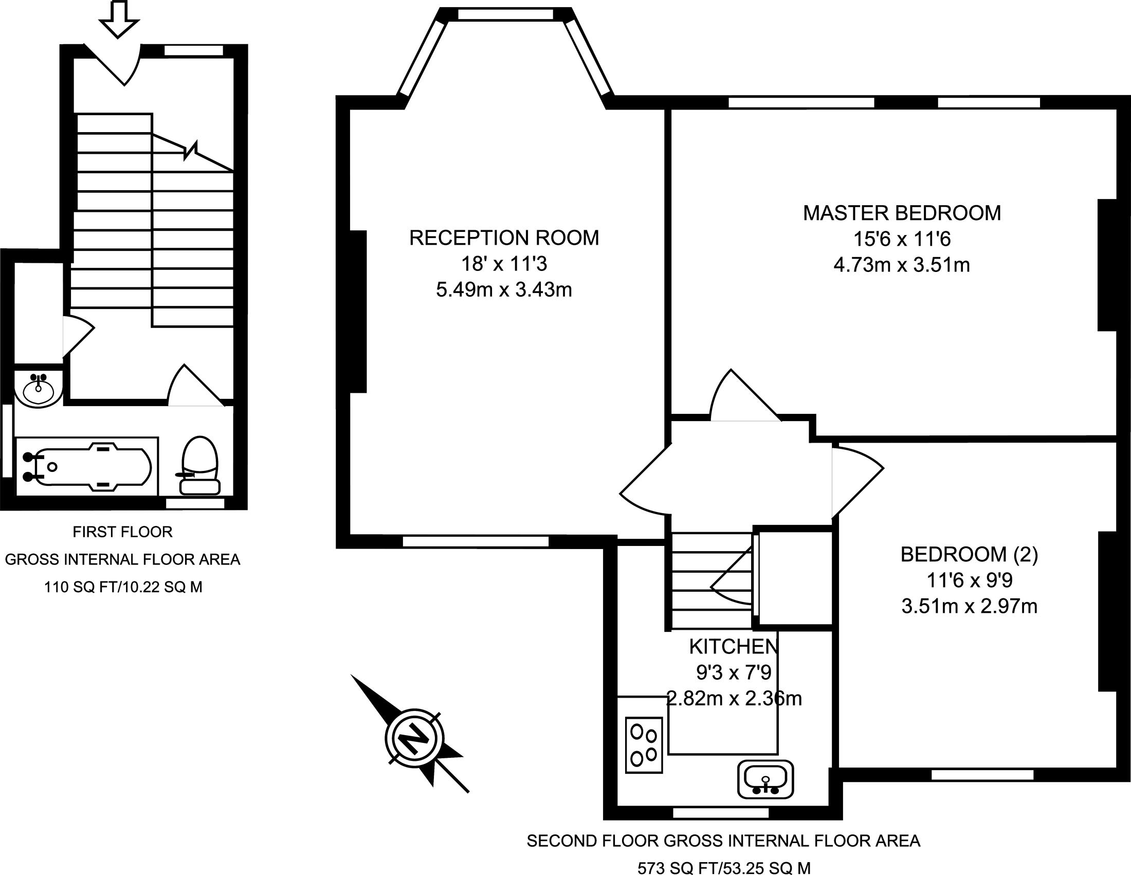 2 Bedrooms Flat to rent in Elm Park, Brixton SW2