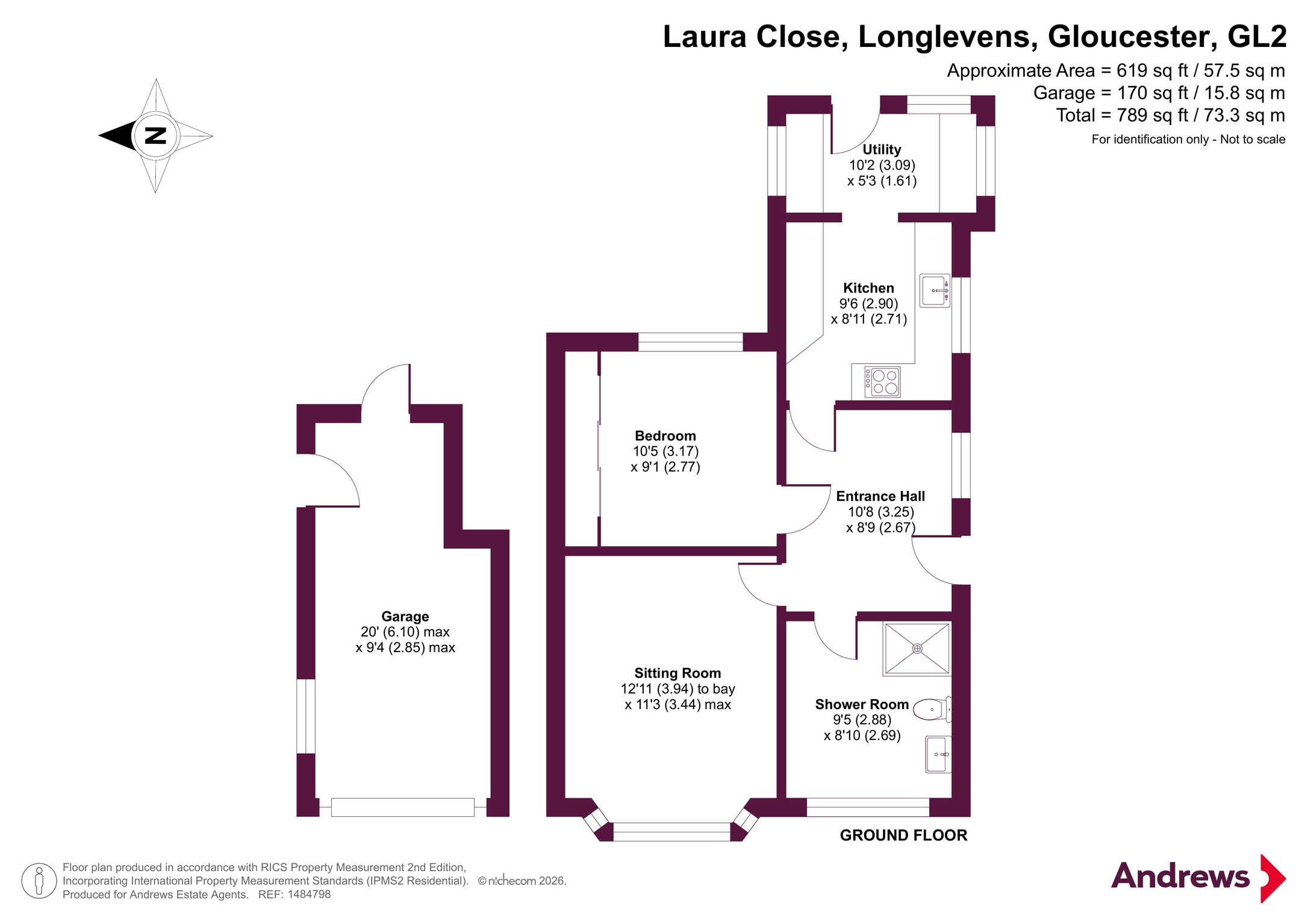 7, Laura Close, Gloucester floorplan