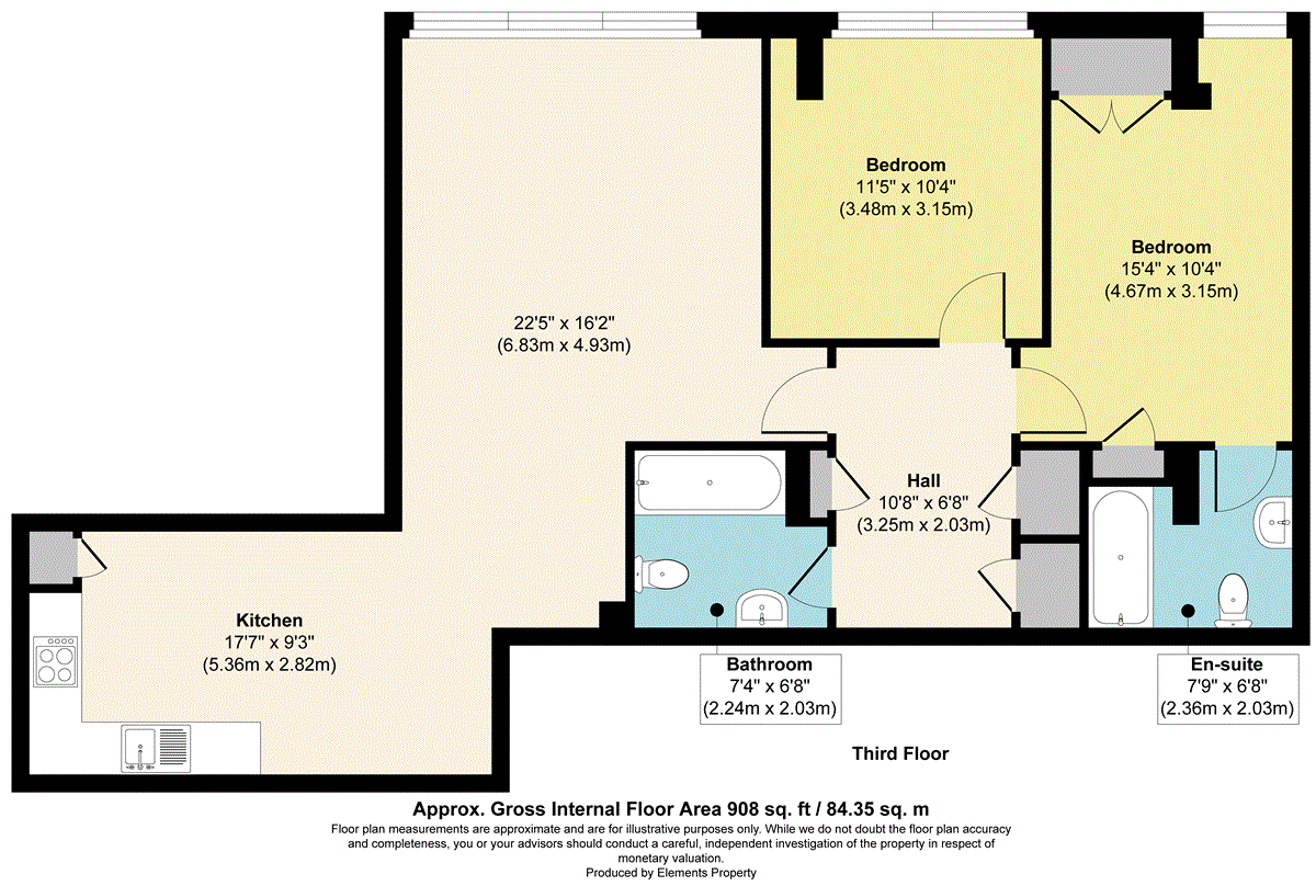 Flat 301, 49 Hacon Square, Richmond Road, London Fields floorplan