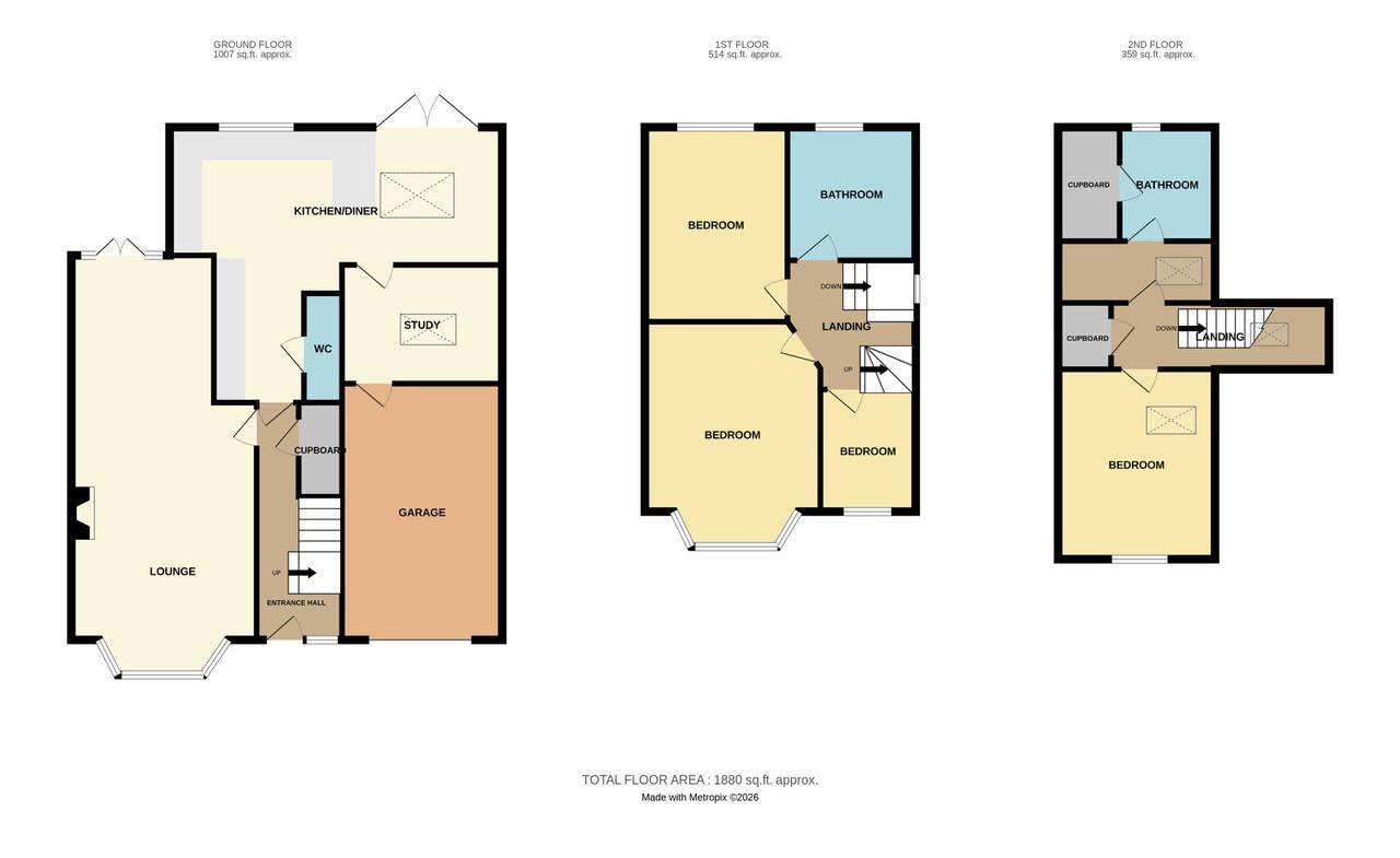 88, Westminster Drive, Westcliff-On-Sea floorplan