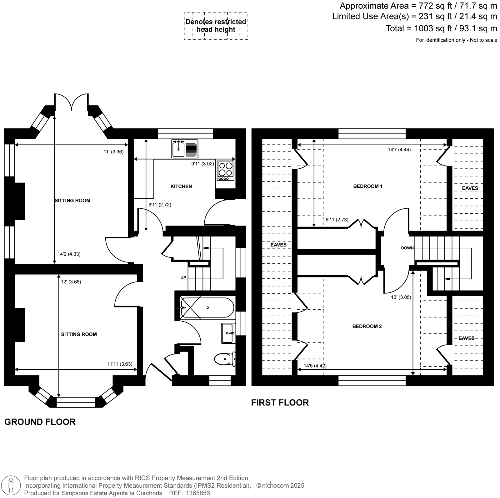 56, Woodlands Avenue, West Byfleet floorplan